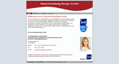 Desktop Screenshot of hausverwaltung-renger.de